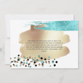 Safari Gold blue cheetah spots confetti glitter Kaart (Achterkant)