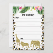 Safari Gold Cheetah Print Time Capsule Kaart (Voorkant)