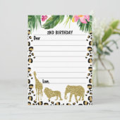 Safari Gold Cheetah Print Time Capsule Kaart (Staand voorkant)