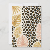 Safari Gold Leopard print Baby shower uitnodiging (Achterkant)