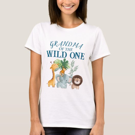 Safari Grandma of the Wild one Shirt  (Voorkant)