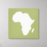 Safari Green Audacious Africa Canvas Afdruk<br><div class="desc">De Afrika-kaart is wit en contrasterend in het Safari-palet van Emporio Moffa,  geïnspireerd door de gewaagde avontuurlijkheid en wildernis van het continent.</div>