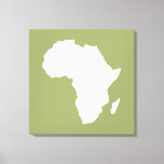 Safari Green Audacious Africa Canvas Afdruk<br><div class="desc">De Afrika-kaart is wit en contrasterend in het Safari-palet van Emporio Moffa,  geïnspireerd door de gewaagde avontuurlijkheid en wildernis van het continent.</div>