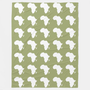Safari Green Audacious Africa Fleece Deken