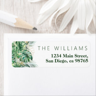 Safari Green & Gold boy Baby shower Etiket