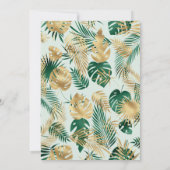 Safari Green Gold Neutral Baby shower Invitation (Achterkant)