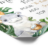 Safari Greenery Baby shower Mam-osa Bar Sign Poster (Hoek)