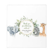 Safari greenery baby shower snoep bar wrappers notitieblok (Voorkant)
