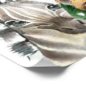 Safari Greenery Foliage Baby shower Welkom Poster (Hoek)