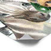 Safari Greenery Foliage Baby shower Welkom Poster (Hoek)