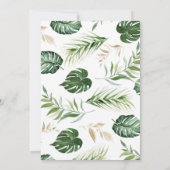 Safari Greenery Foliage Gender Neutral Baby shower Kaart (Achterkant)