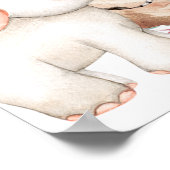 Safari Greenery Wood Slice Baby shower Welkom Poster (Hoek)