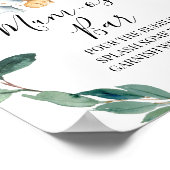 Safari Greenery Wreath Baby shower Mimosa-bord Poster (Hoek)