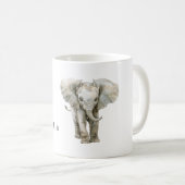 Safari Grijze Olifant Dier Koffiemok (Voorkant rechts)