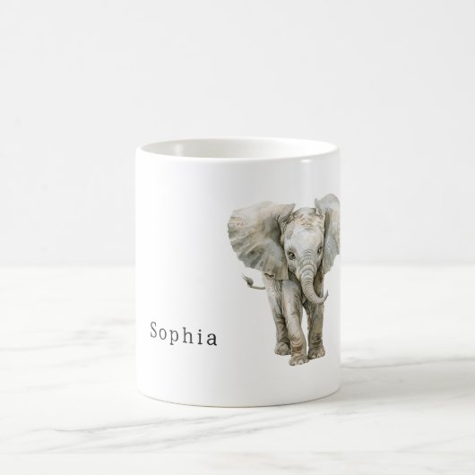 Safari Grijze Olifant Dier Koffiemok (Center)