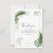 Safari groen Baby shower Bedankkaart (Voorkant)