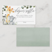 Safari groen gender neutraal luier verloting kaart (Voorkant / Achterkant)