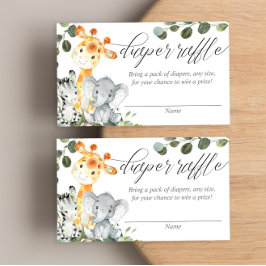 Safari groen gender neutraal luier verloting kaart