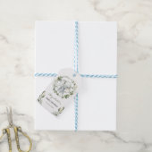 Safari groen gouden olifant Baby shower feest Cadeaulabel (Met Touw)