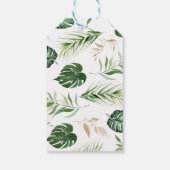 Safari groen loof geslachtsneutraal Baby shower Cadeaulabel (Achterkant)