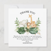 Safari groen loof geslachtsneutraal Baby shower Kaart (Voorkant)