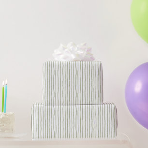 Safari Groene Strepen Verjaardag Cadeaupapier