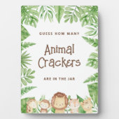 Safari Guess Game Baby shower - TafelTop teken Fotoplaat (voorkant)