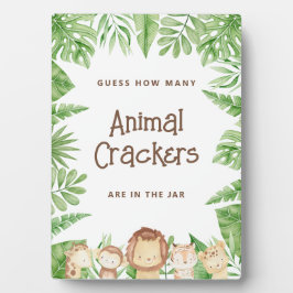 Safari Guess Game Baby shower - TafelTop teken Fotoplaat