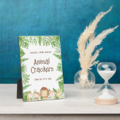 Safari Guess Game Baby shower - TafelTop teken Fotoplaat (Zijkant)