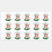 Safari Happy Mail nijlpaard stickers (Vel)
