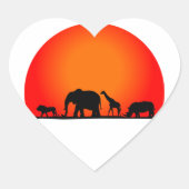 Safari Hart Sticker (Voorkant)