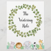 Safari Het Watering Hole Poster (Voorkant)