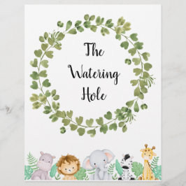 Safari Het Watering Hole Poster