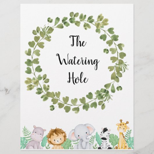 Safari Het Watering Hole Poster (Voorkant)