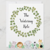 Safari Het Watering Hole Poster (Achterkant)