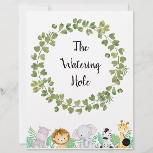 Safari Het Watering Hole Poster (Achterkant)