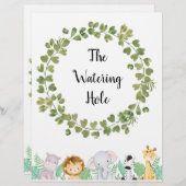 Safari Het Watering Hole Poster (Voorkant / Achterkant)