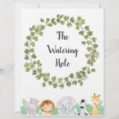 Safari Het Watering Hole Poster (Voorkant)