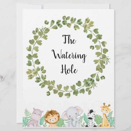 Safari Het Watering Hole Poster (Voorkant)