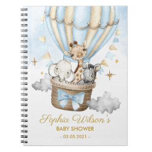Safari Hete Luchtballon Baby shower Spiraalvormige Notitieboek