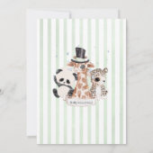 Safari heteluchtballon Baby shower Kaart (Achterkant)