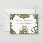 Safari Hippo Baby shower Luier Raffle Enclosure Notitiekaartje (Voorkant)