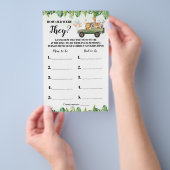 Safari Hoe oud waren ze Baby shower-Kaart? Flyer (Hand)