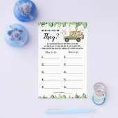 Safari Hoe oud waren ze Baby shower-Kaart? Flyer (Enkel)