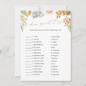 SAFARI Hoe zoet Het Is Snoep Bar Baby Game Kaart (Voorkant)