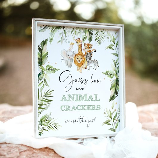 Safari Hoeveel dierlijke krakers in de pot Poster