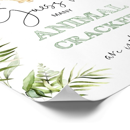 Safari Hoeveel dierlijke krakers in de pot Poster (Hoek)