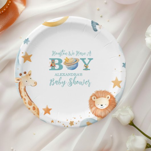 Safari Houston: We hebben een jongen in de ruimte Papieren Bordje