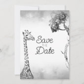 Safari-huwelijk Save The Date-ontwerp Kaart (Voorkant)