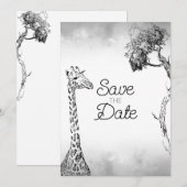 Safari-huwelijk Save The Date-ontwerp Kaart (Voorkant / Achterkant)